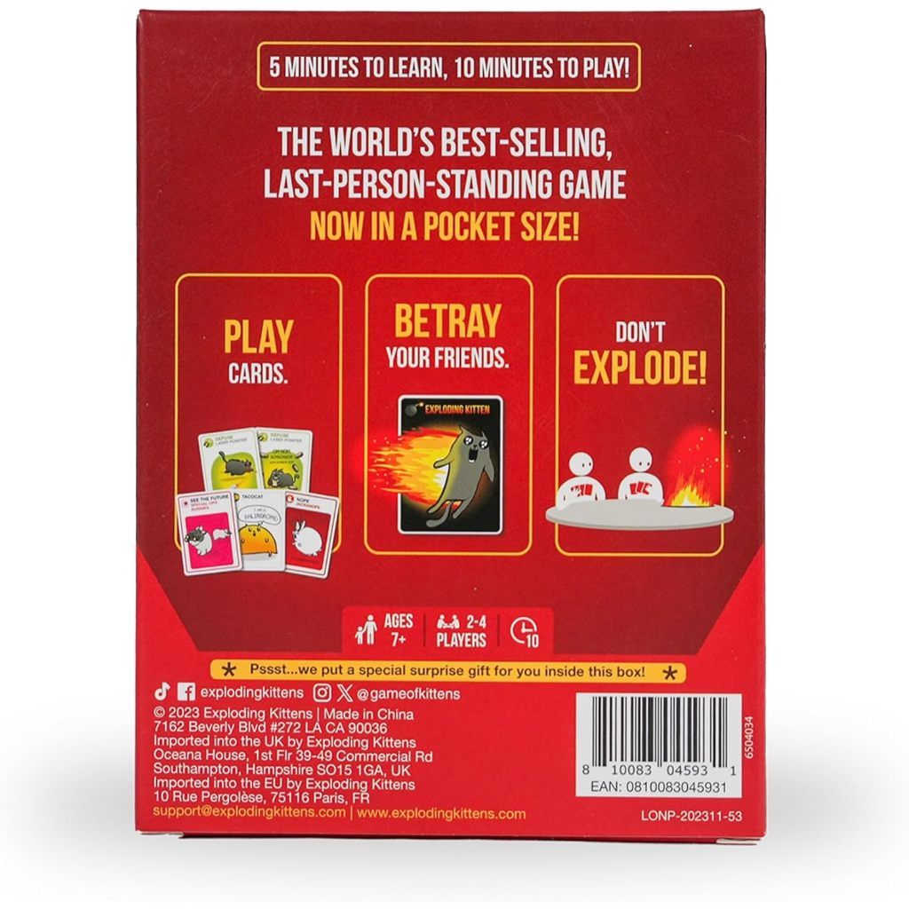 Exploding Kittens Grab & Game Edition