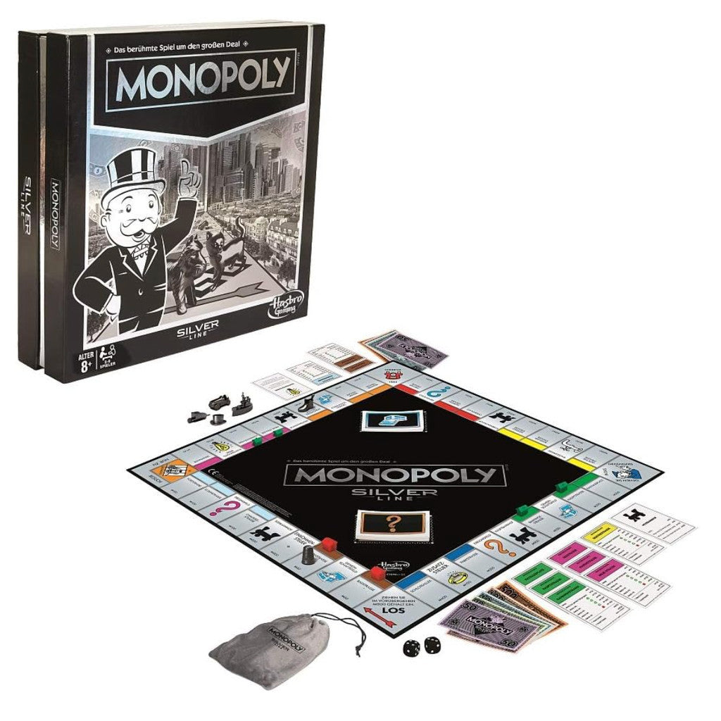 Hasbro Monopoly Silver Line Edition German Version