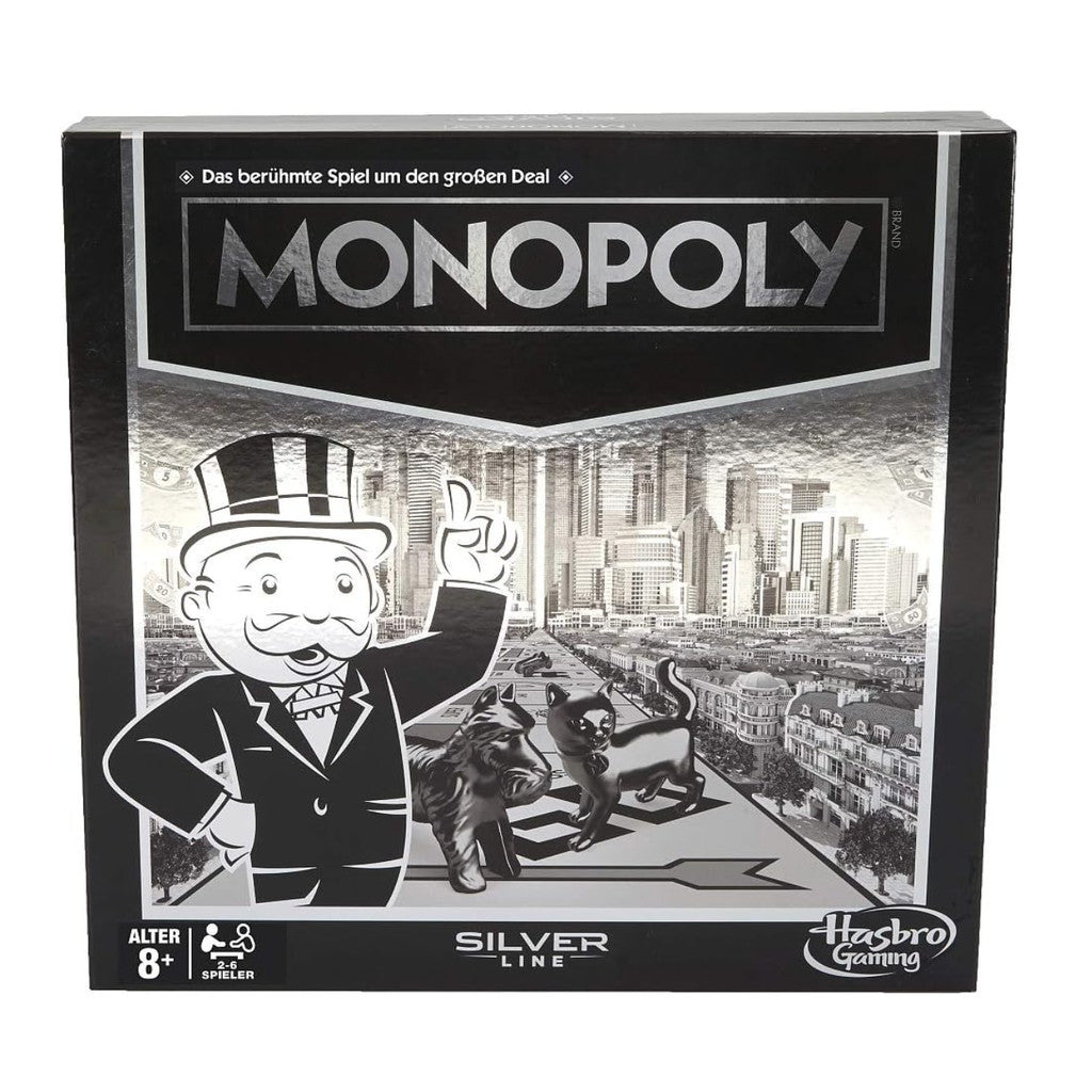 Hasbro Monopoly Silver Line Edition German Version