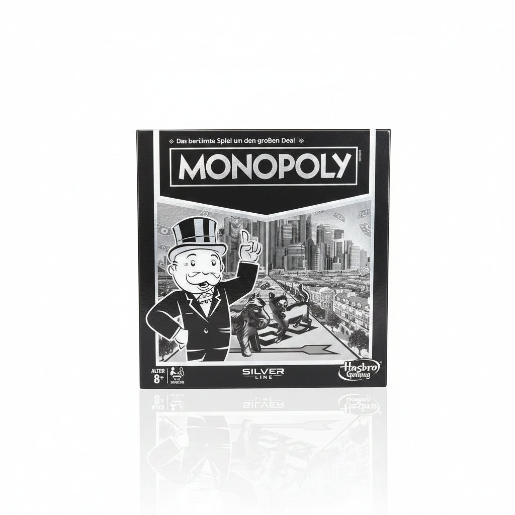 Hasbro Monopoly Silver Line Edition German Version